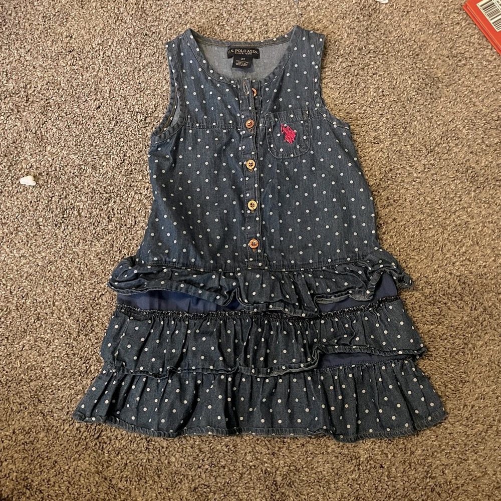 Polka Dot Denim Dress
